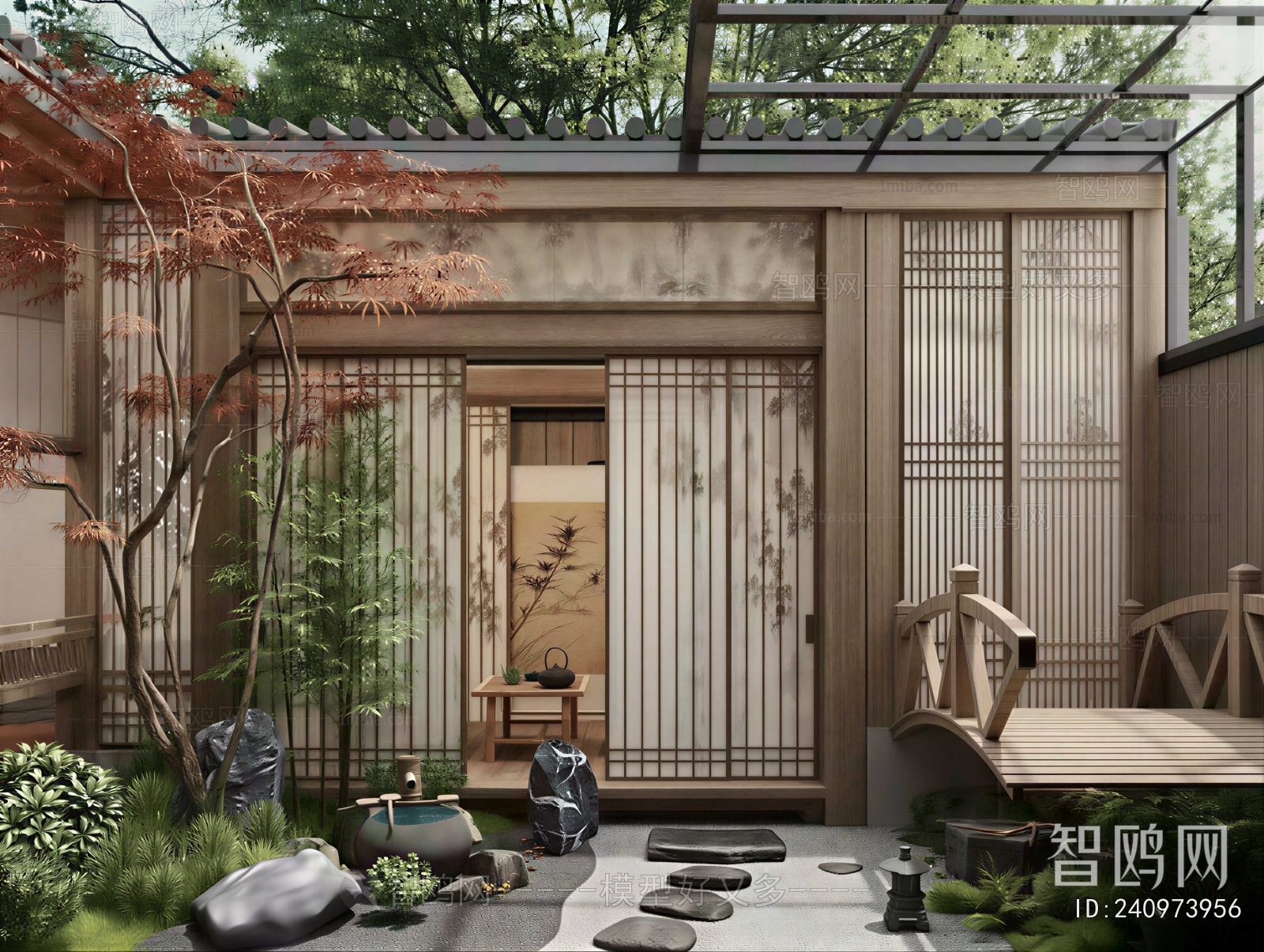 New Chinese Style Courtyard/landscape