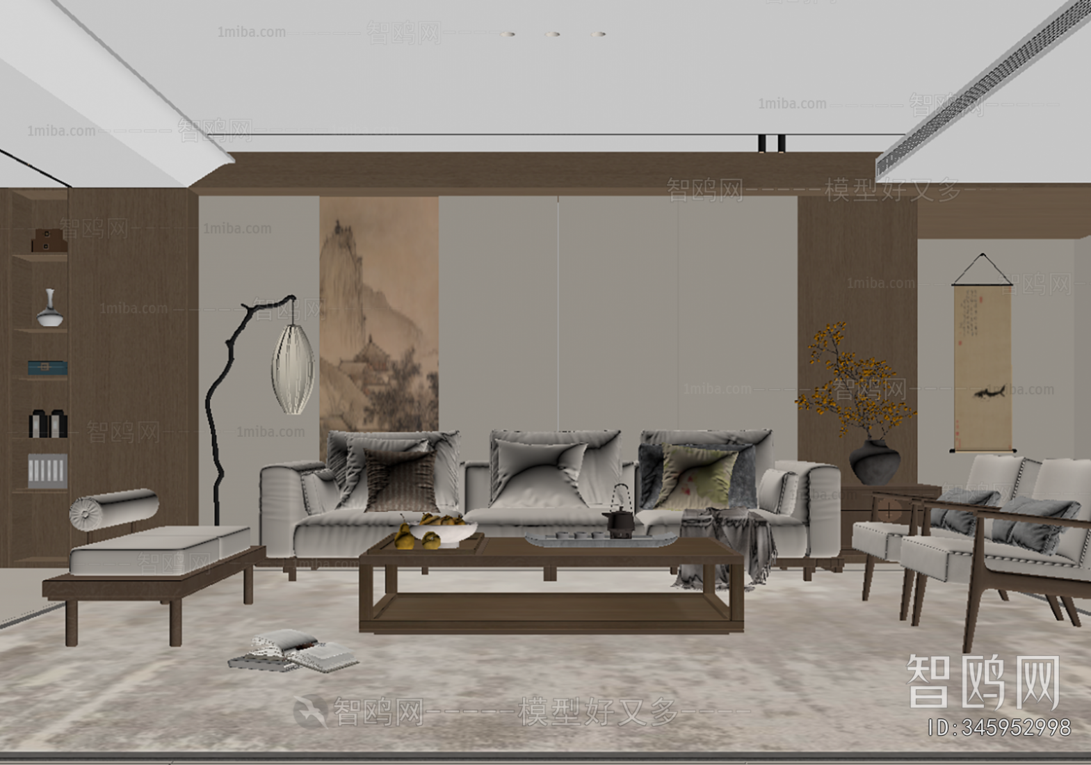 New Chinese Style A Living Room