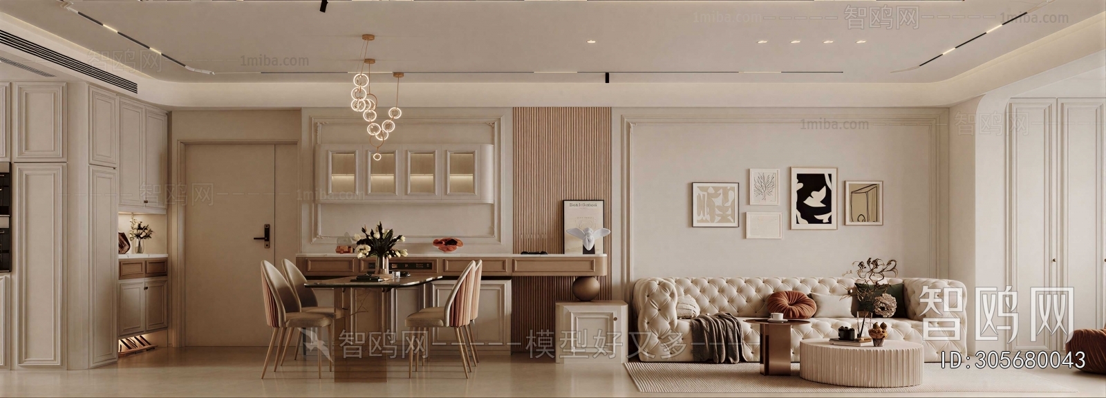 Simple European Style A Living Room