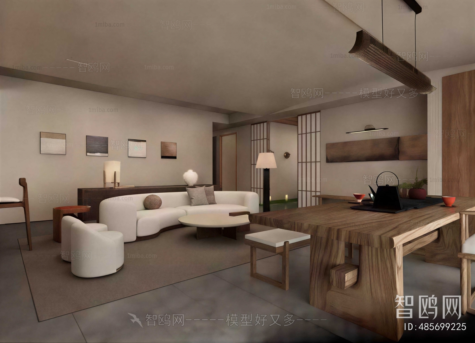 Wabi-sabi Style A Living Room