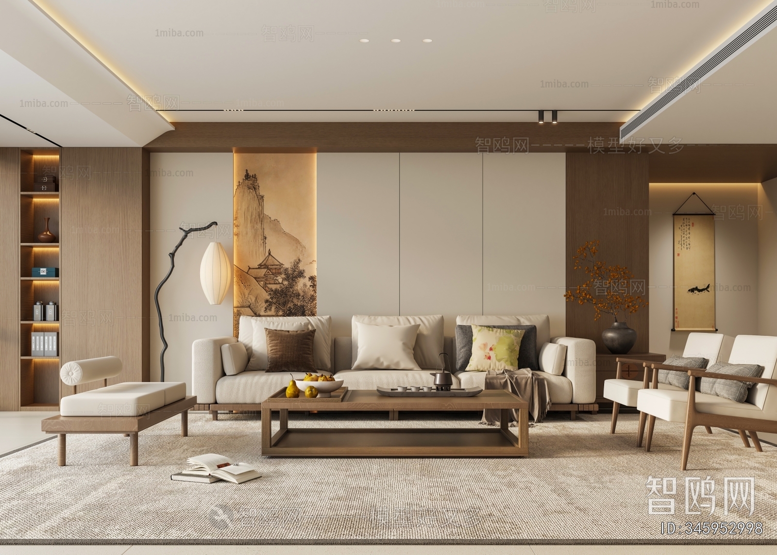 New Chinese Style A Living Room