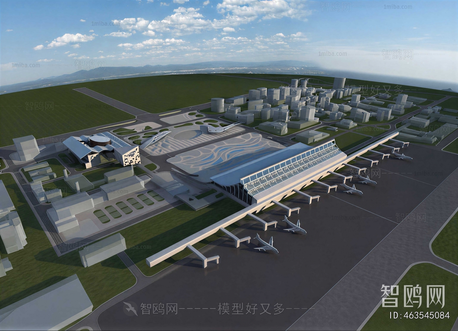 Modern Architectural Bird's-eye View Planning