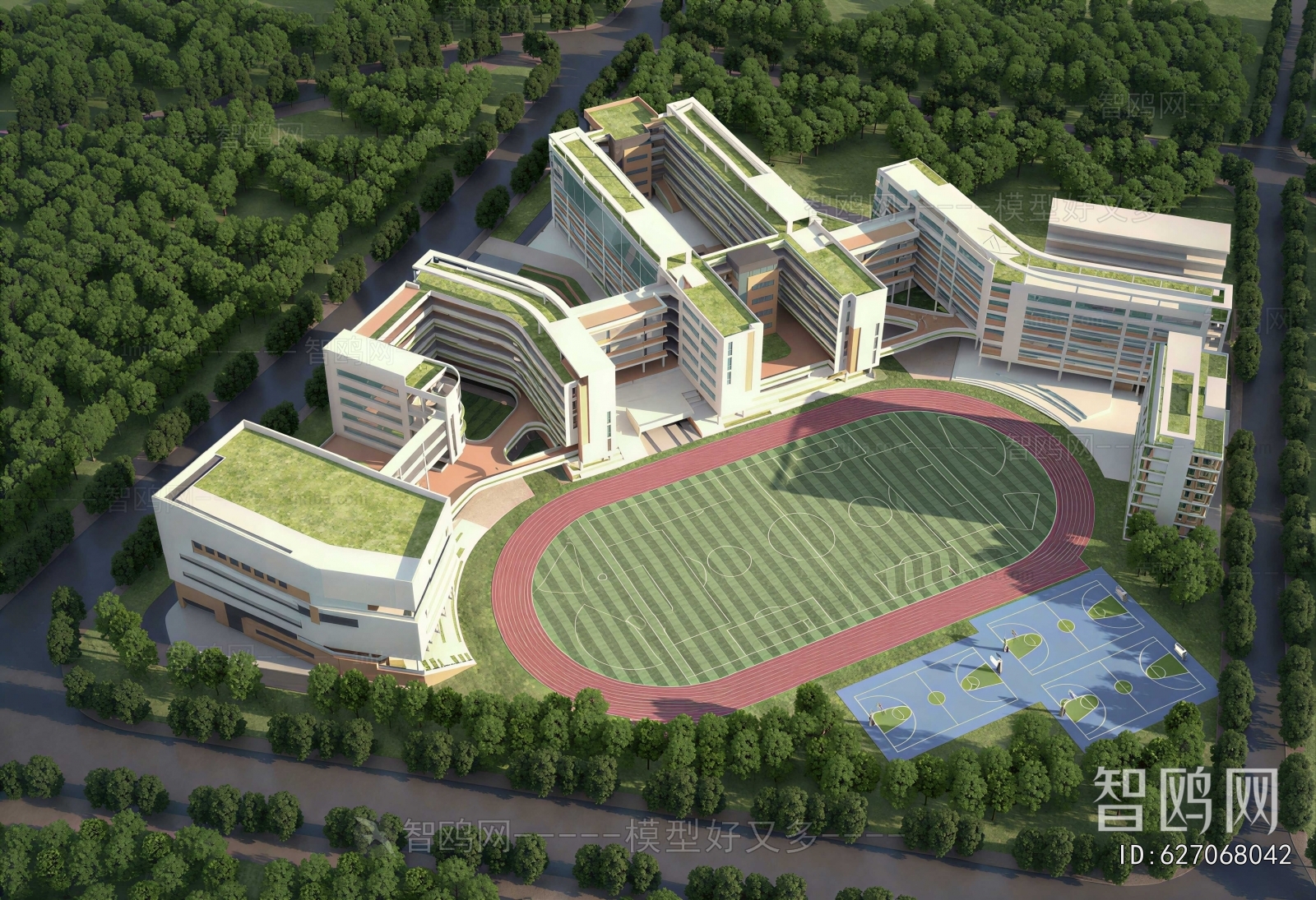 Modern Architectural Bird's-eye View Planning