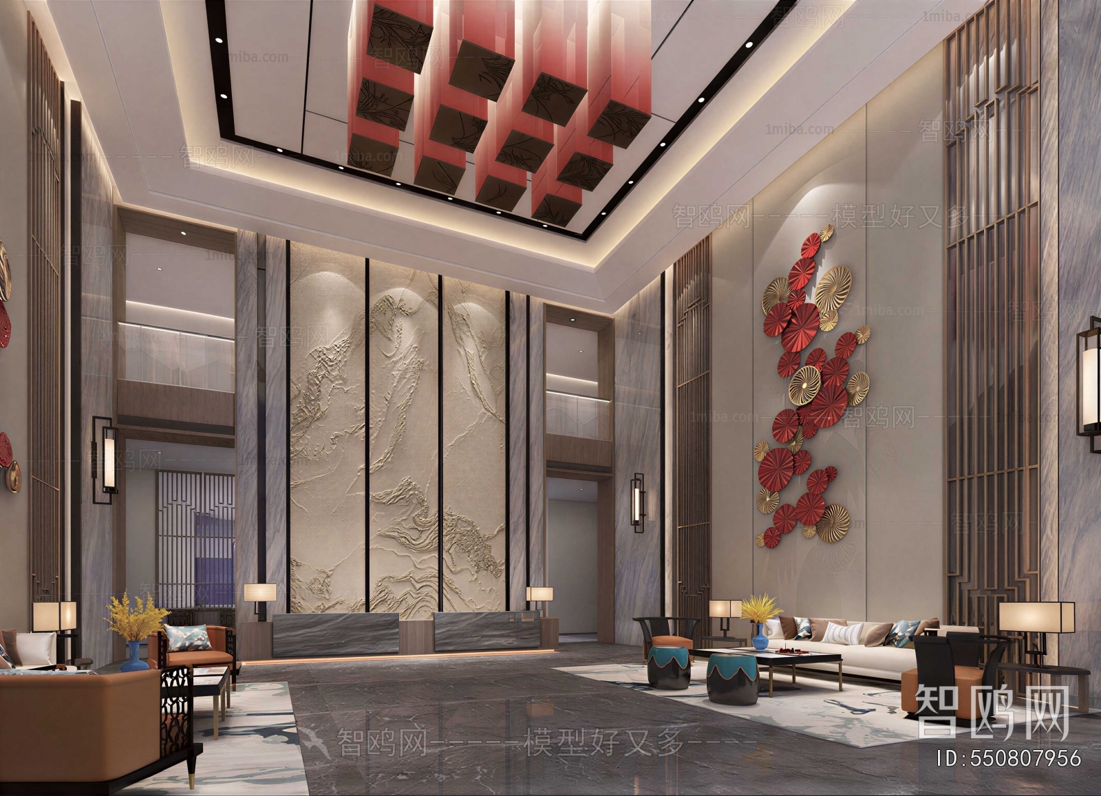 New Chinese Style Lobby Hall
