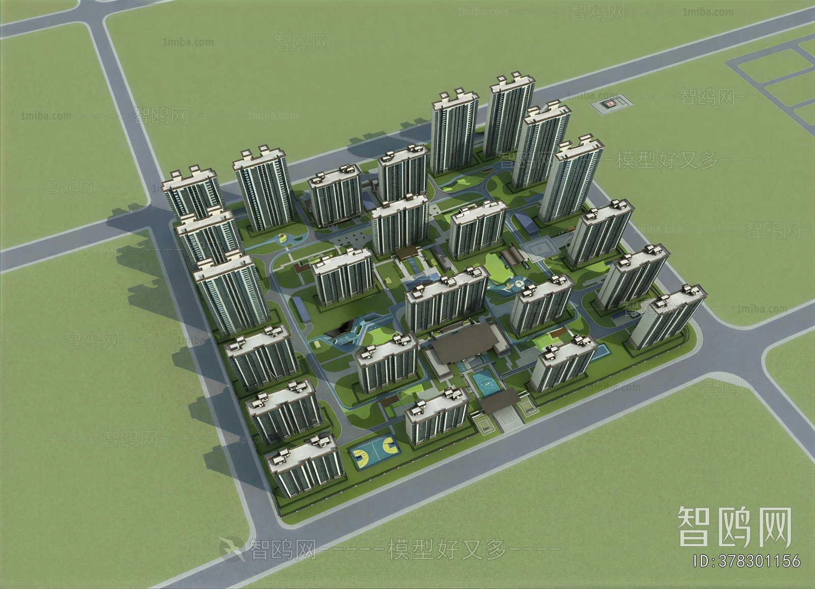 Modern Architectural Bird's-eye View Planning