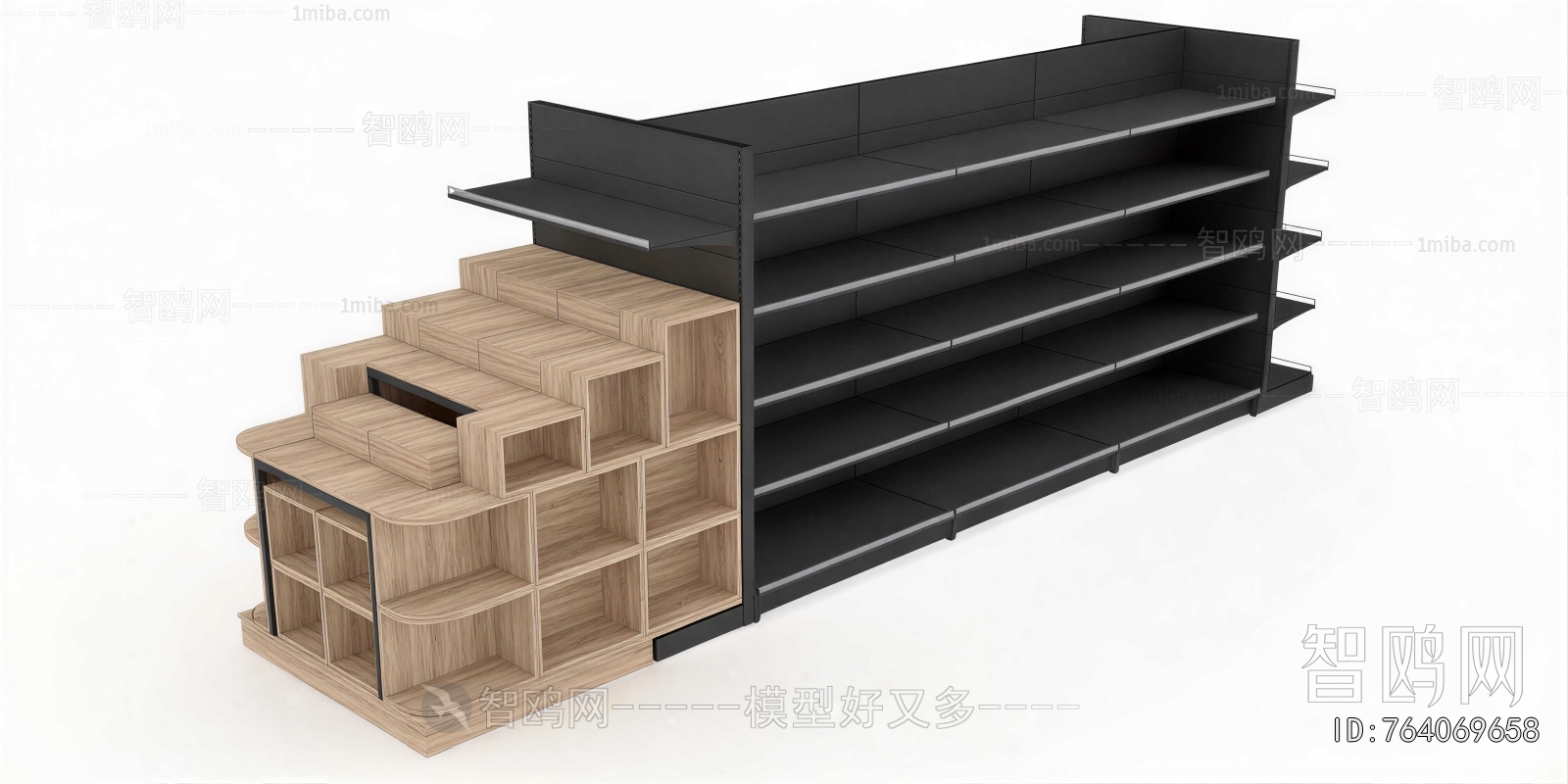 Modern Supermarket Shelf