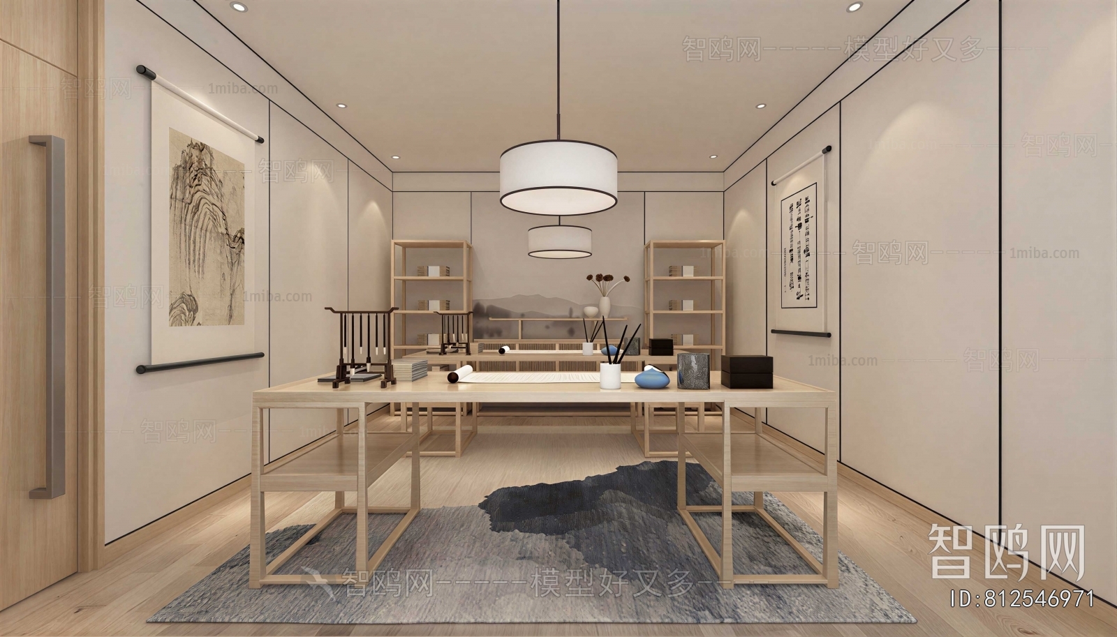 New Chinese Style Study Space