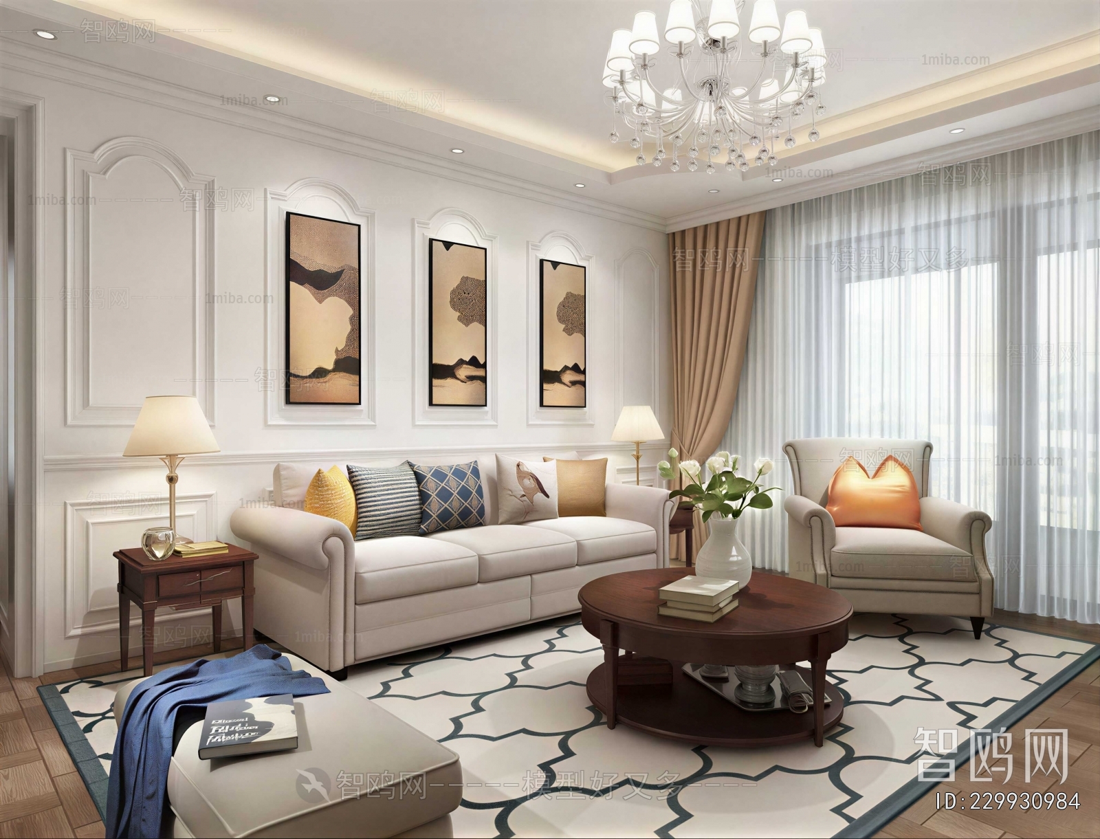 Simple European Style A Living Room