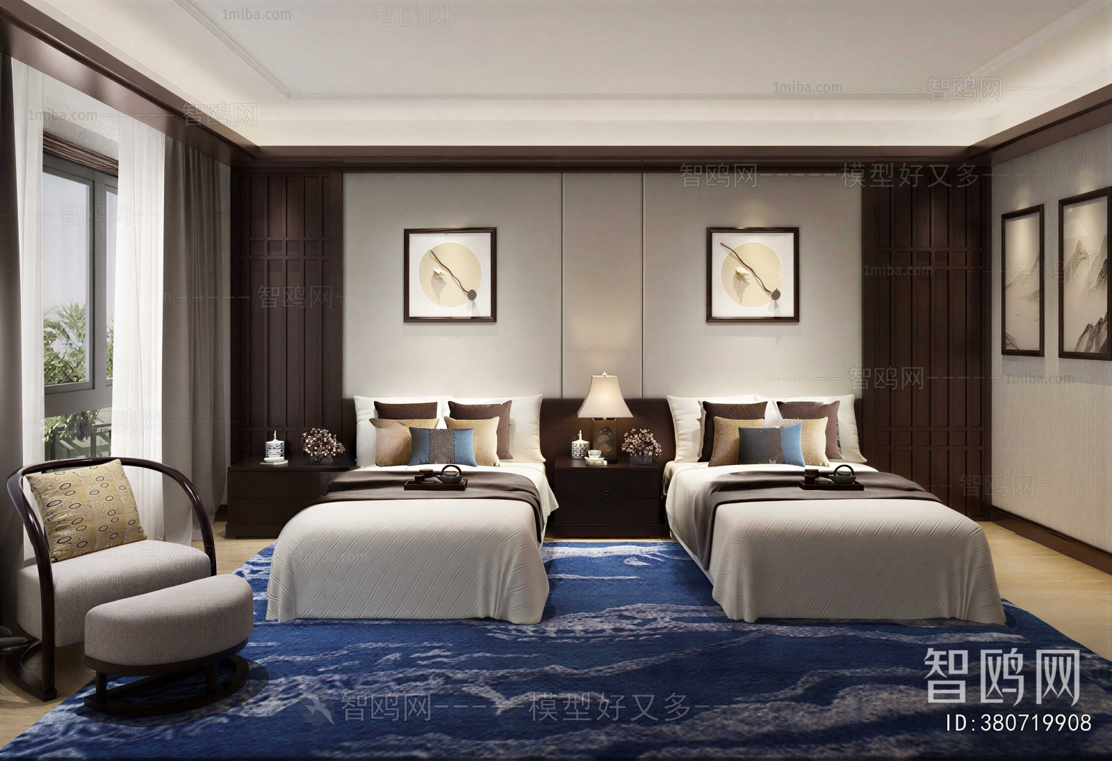 New Chinese Style Bedroom
