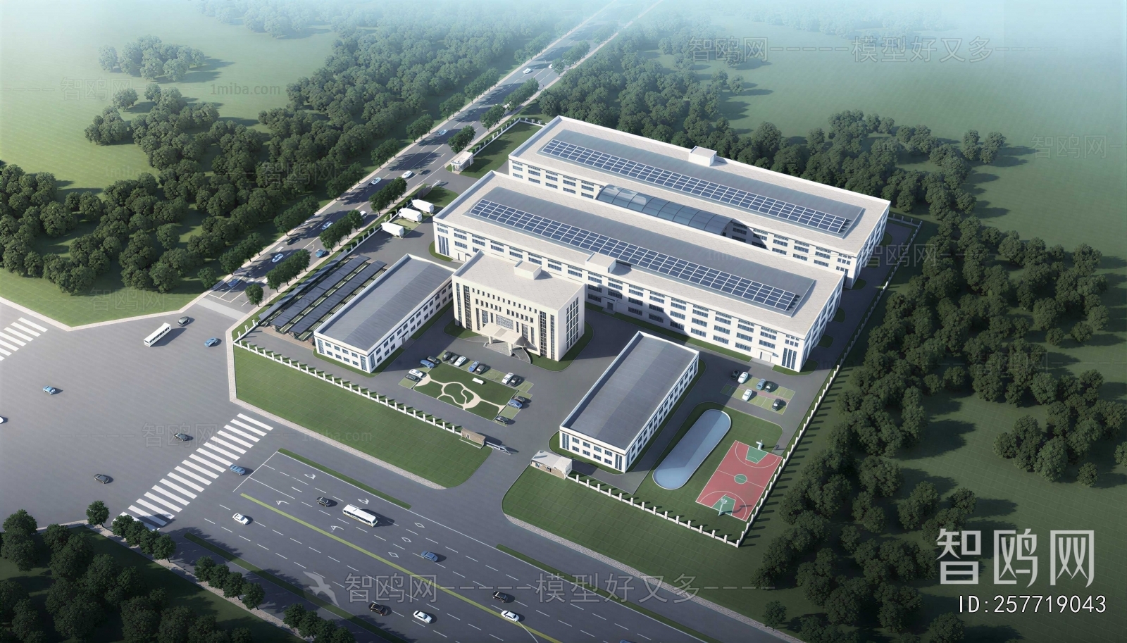 Modern Architectural Bird's-eye View Planning