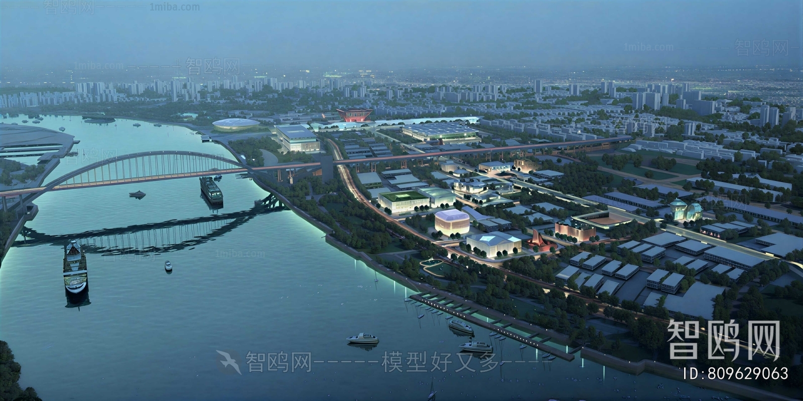 Modern Architectural Bird's-eye View Planning