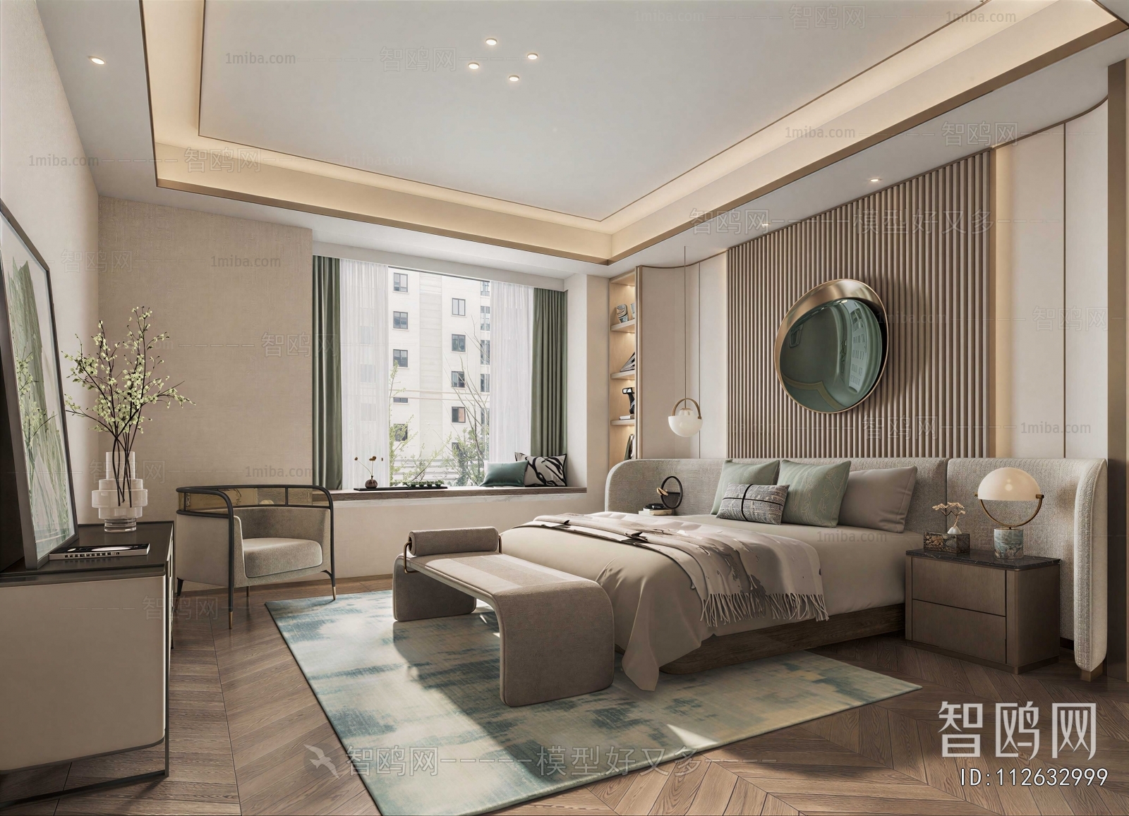New Chinese Style Bedroom