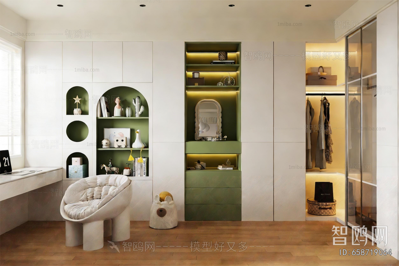 Modern Clothes Storage Area