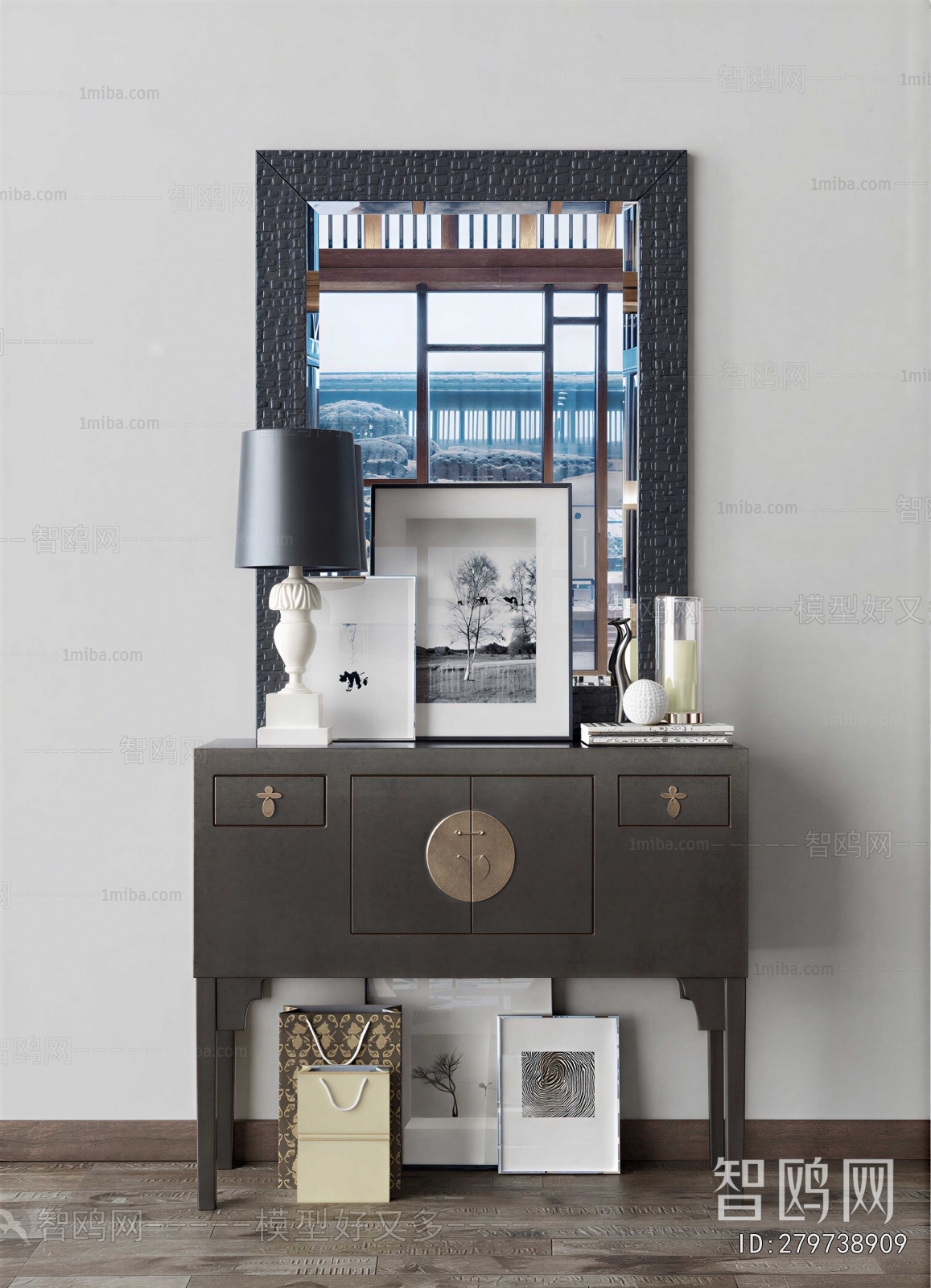 New Chinese Style Entrance Cabinet