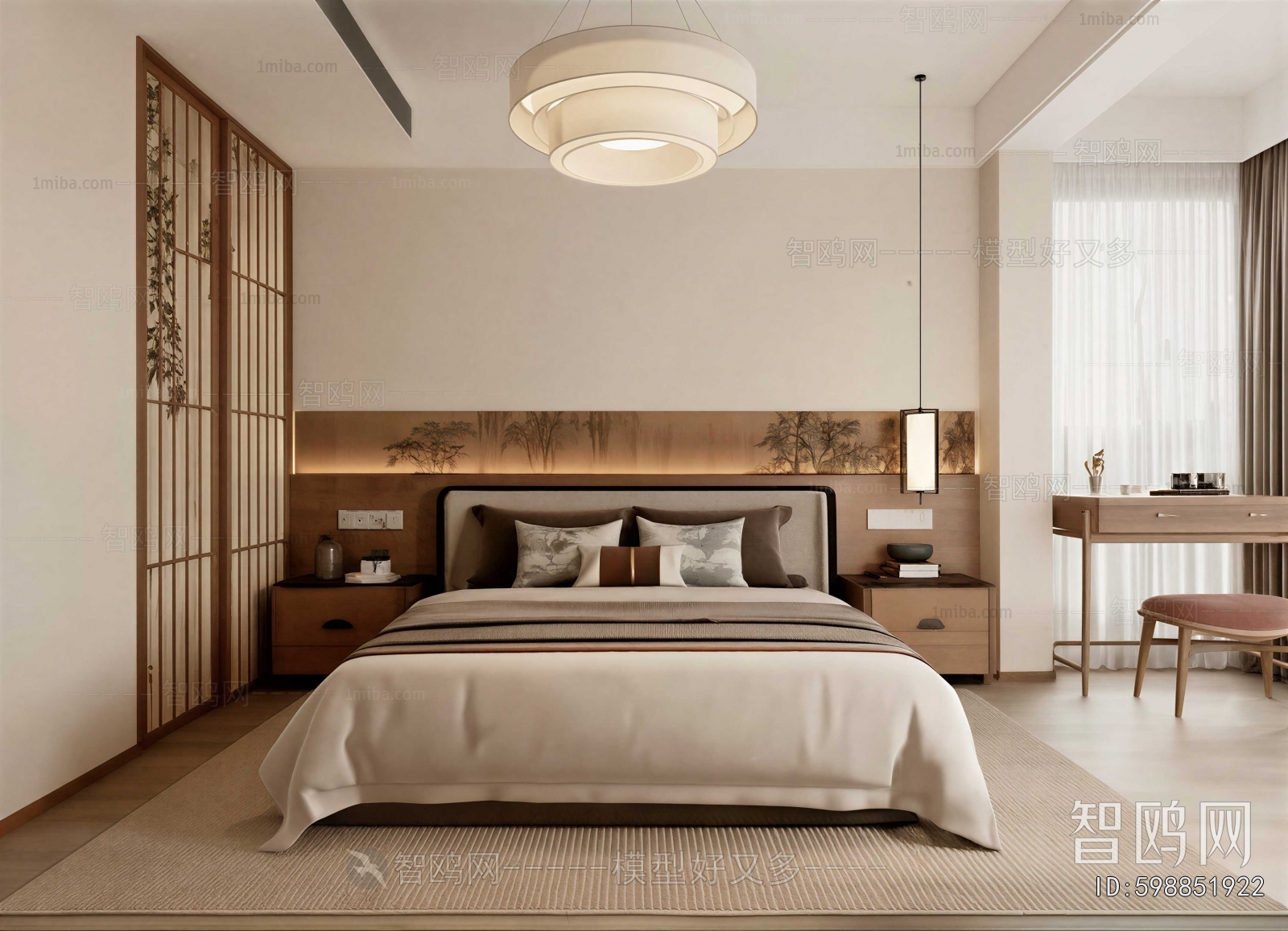 New Chinese Style Bedroom