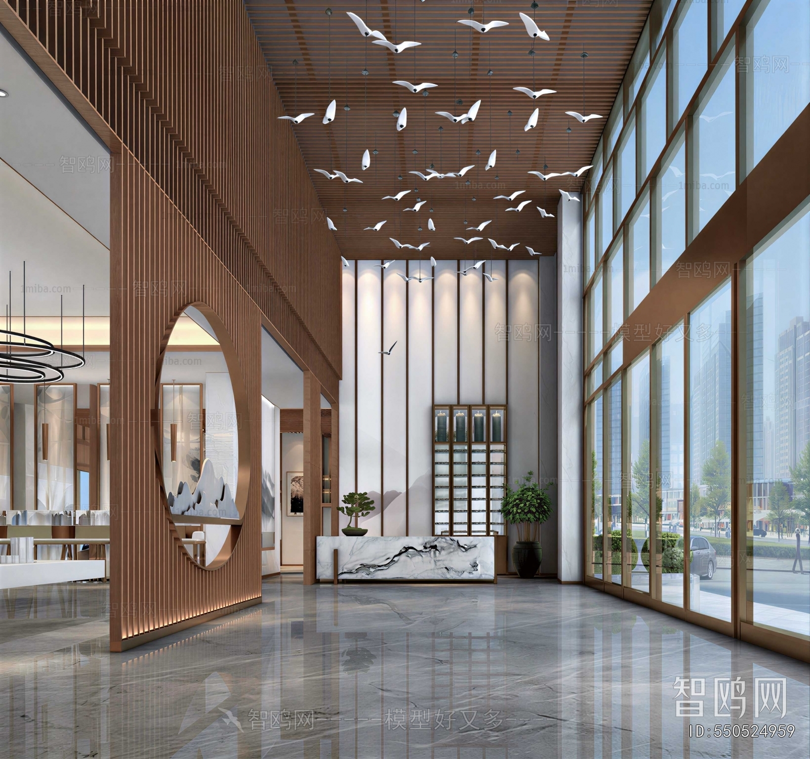Modern Office Reception Desk