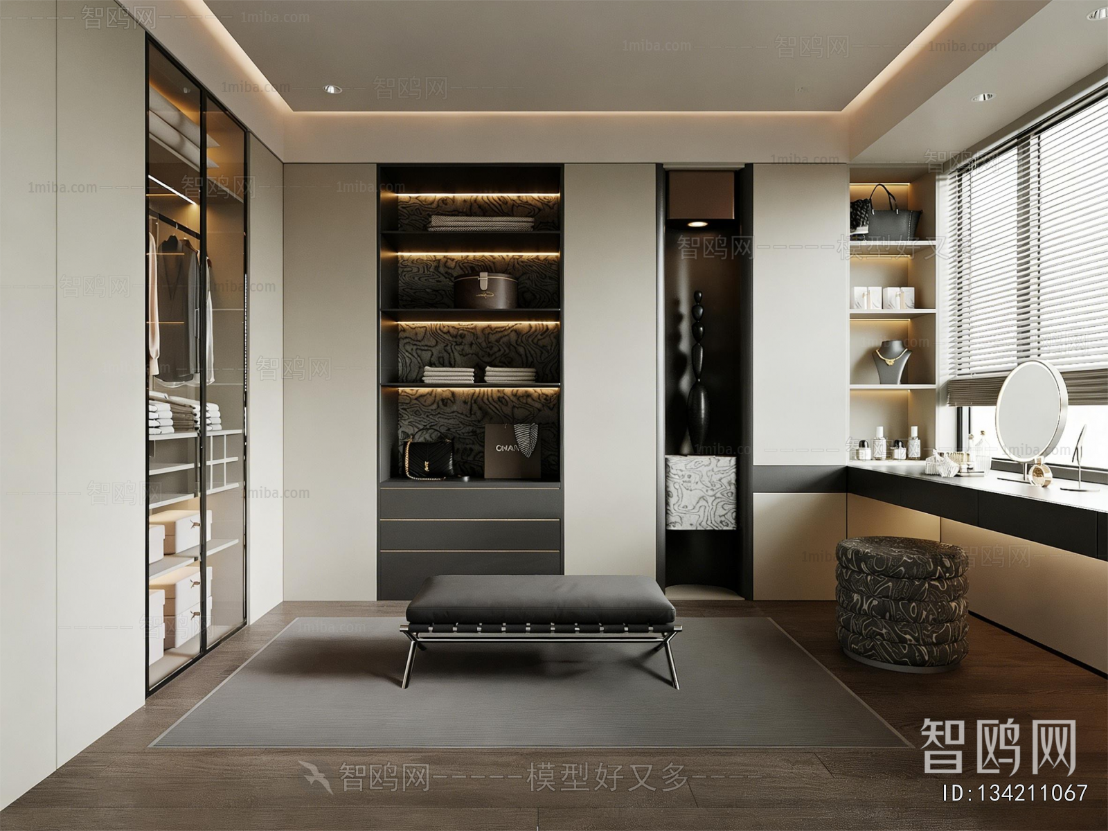 Modern Clothes Storage Area
