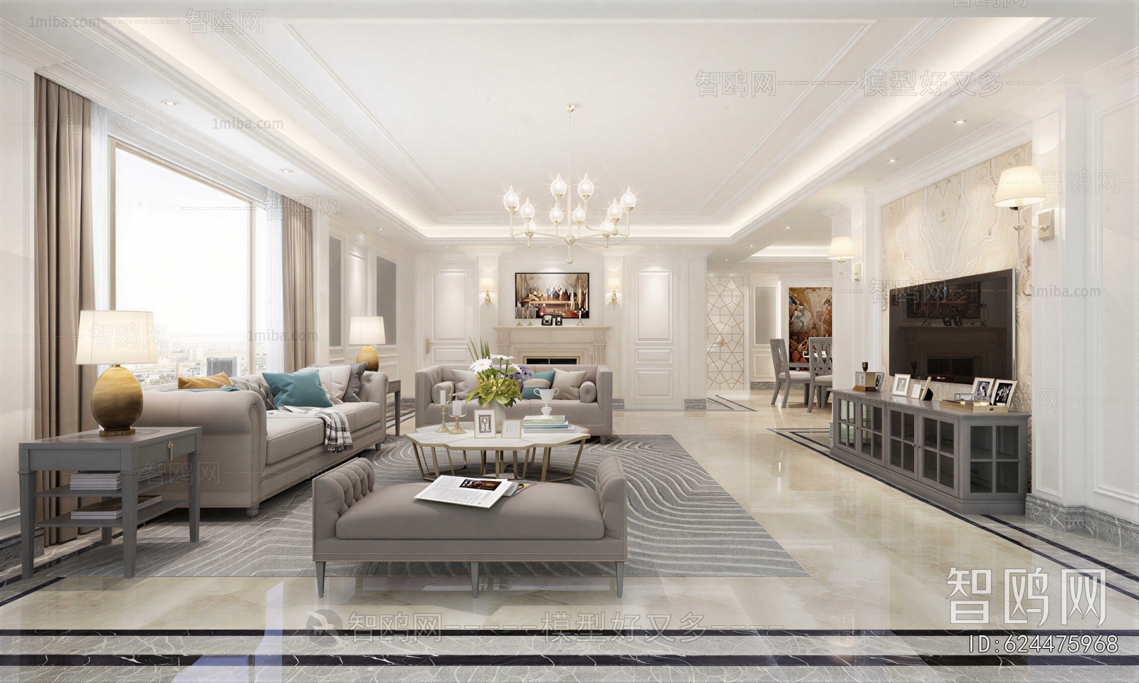 Simple European Style A Living Room