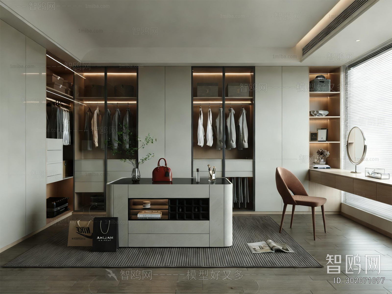 Modern Clothes Storage Area