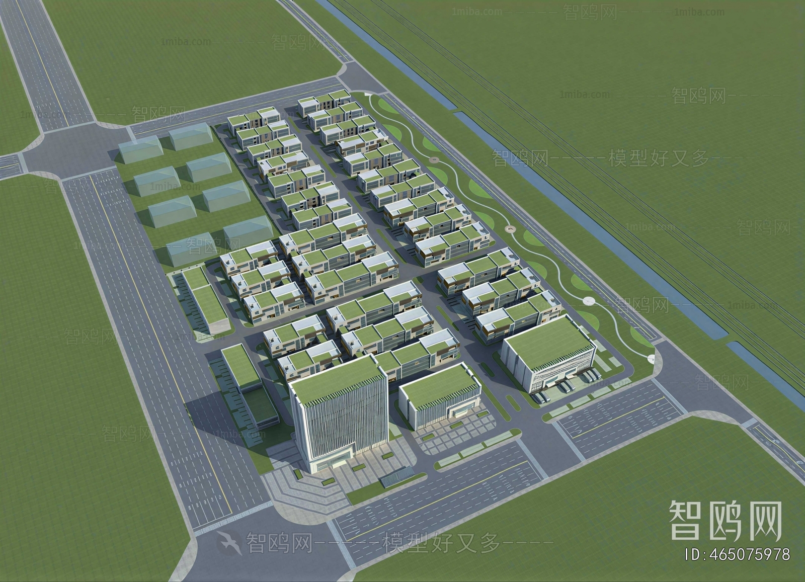 Modern Architectural Bird's-eye View Planning