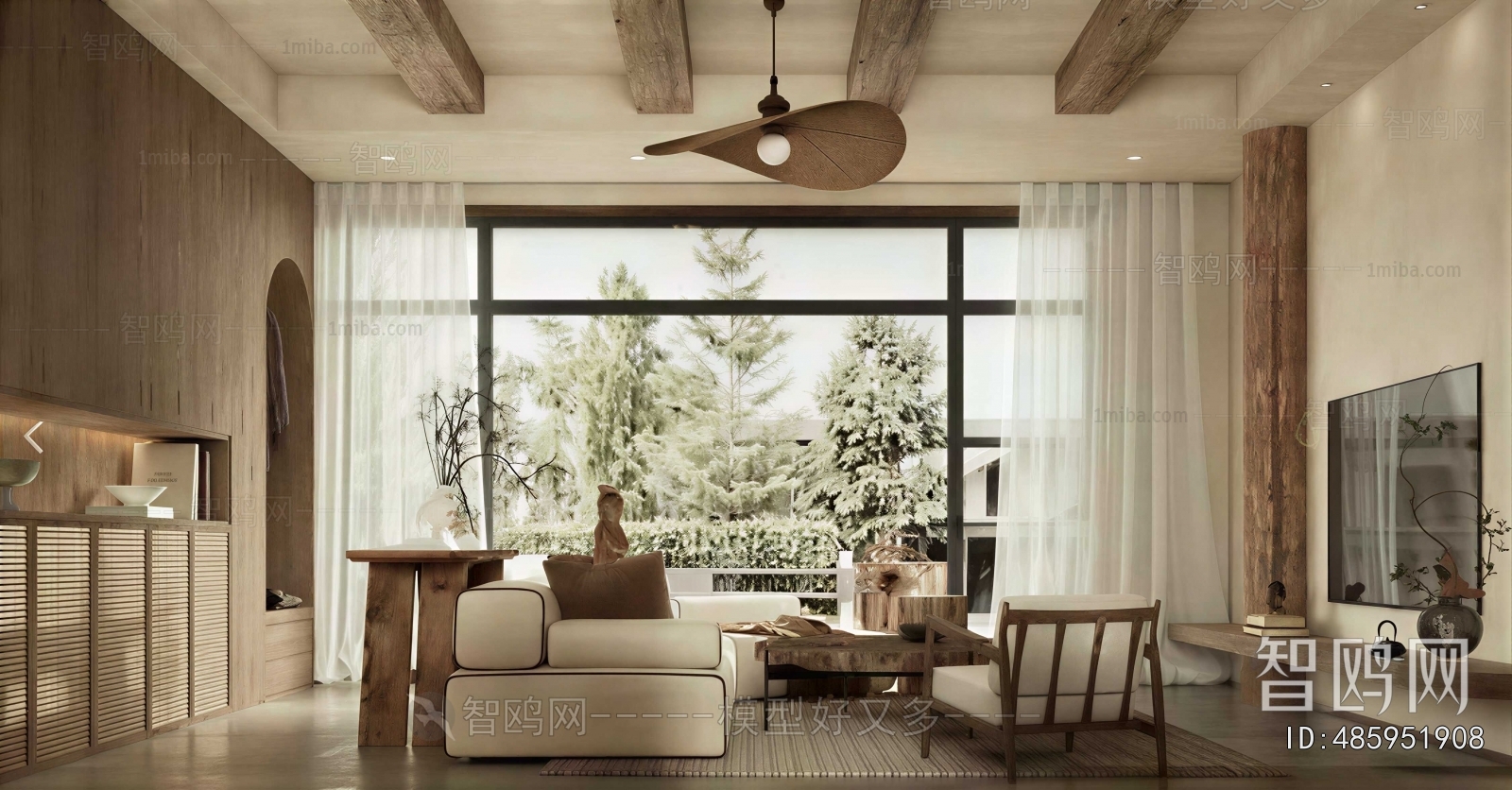 Wabi-sabi Style A Living Room