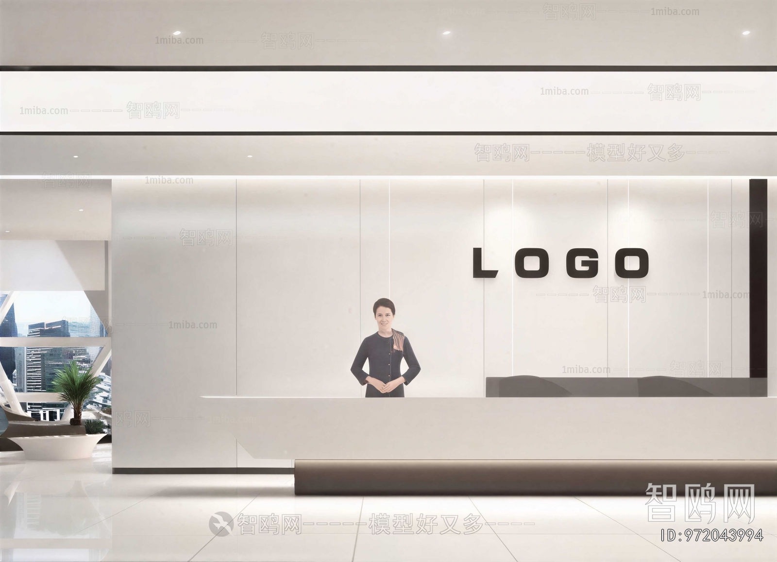 Modern Office Reception Desk