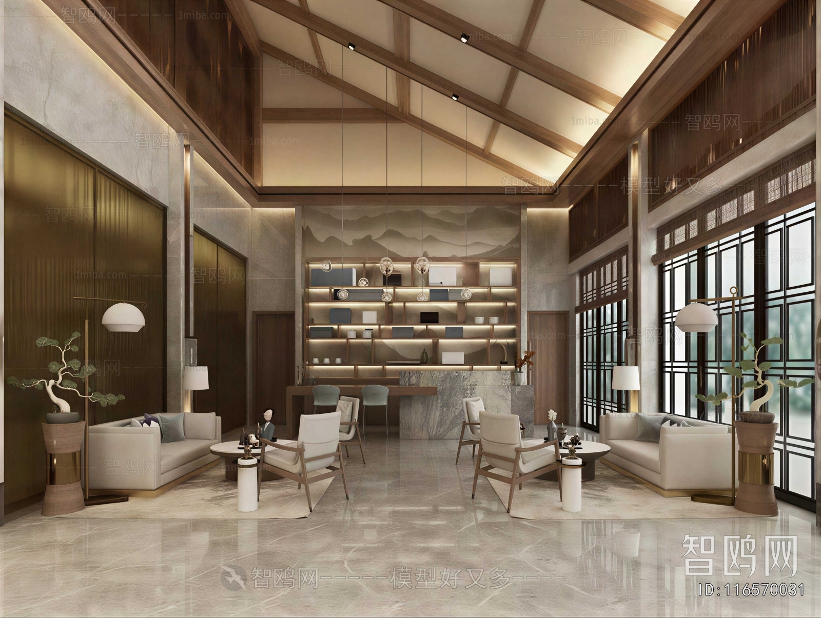 New Chinese Style Lobby Hall