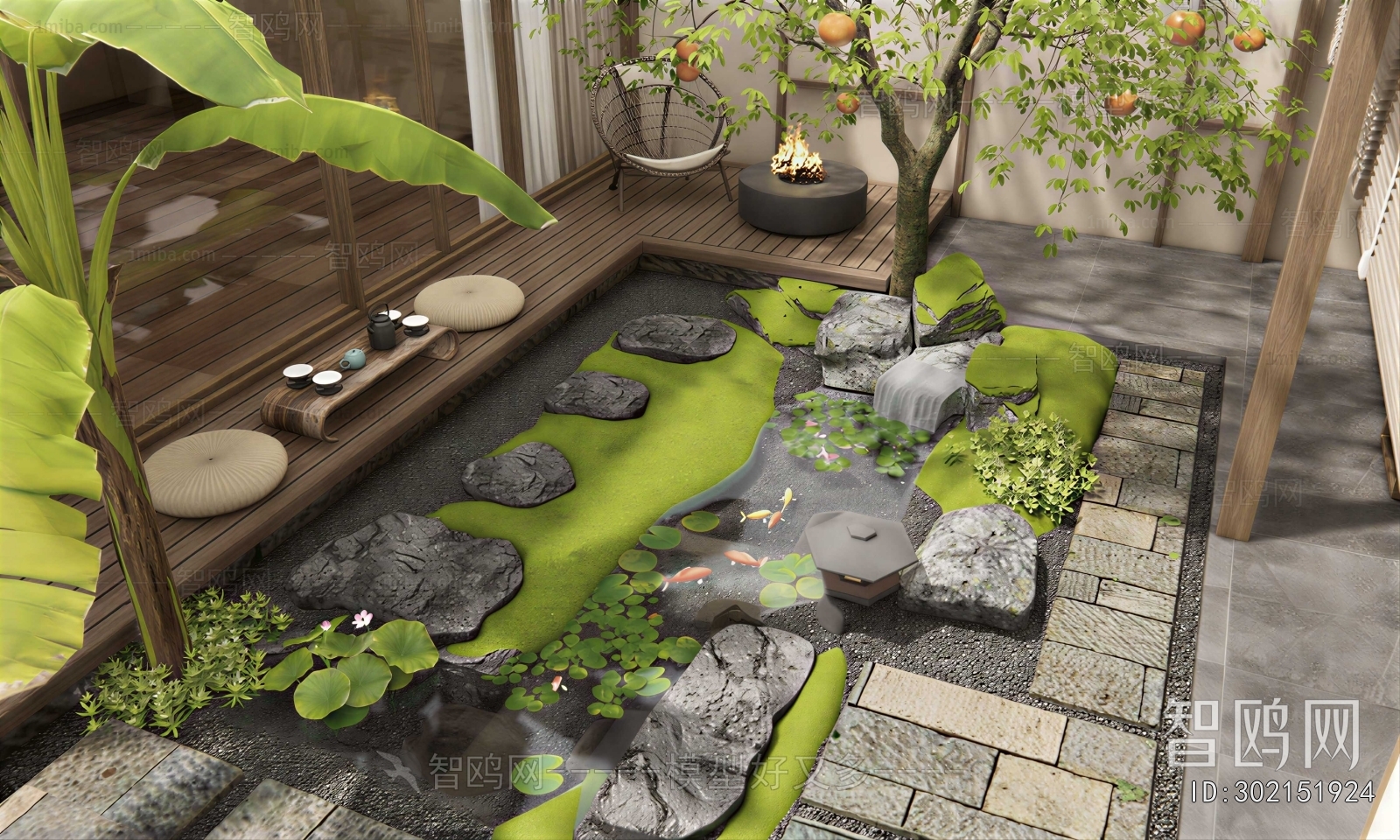 Japanese Style Courtyard/landscape