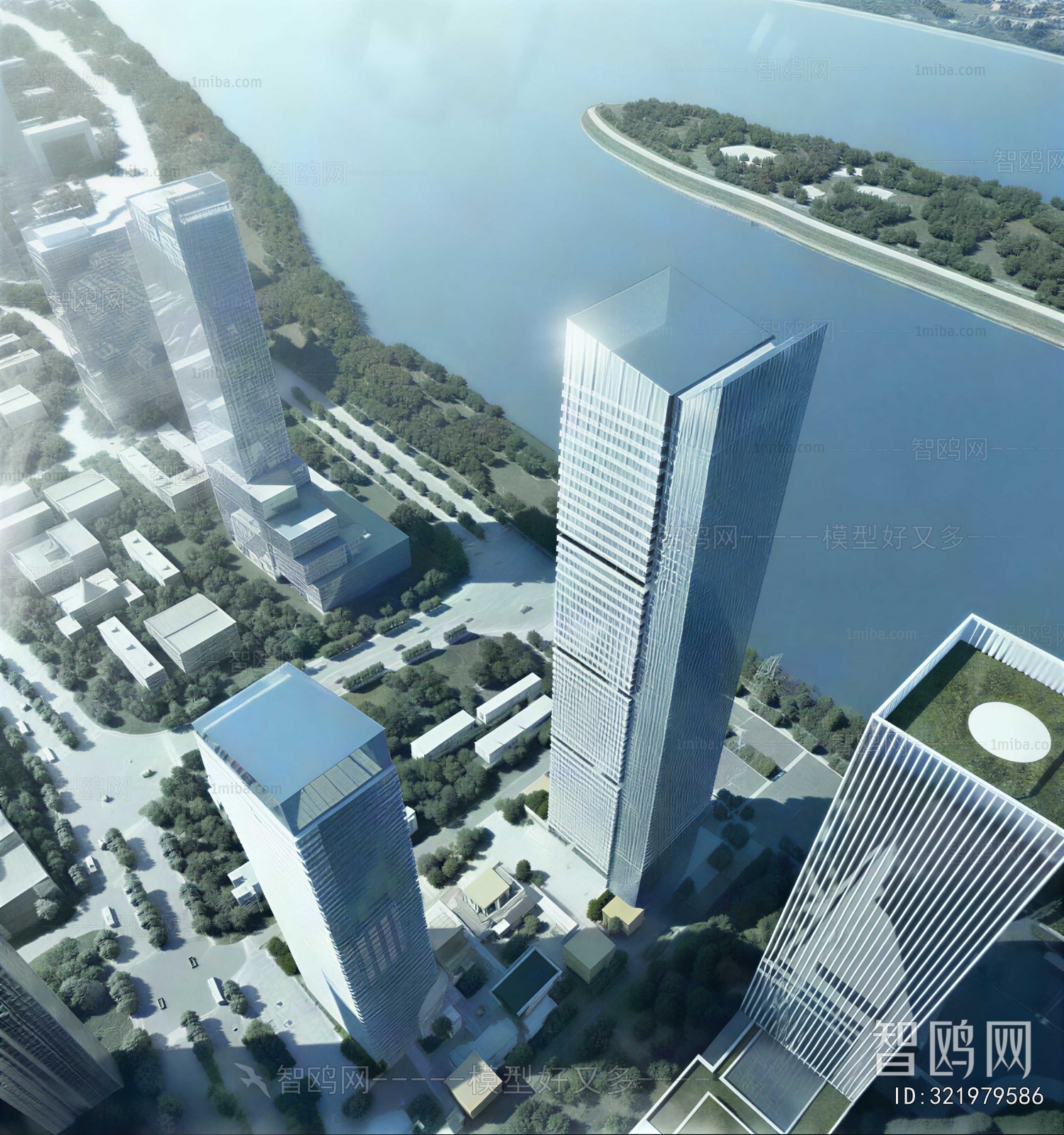Modern Architectural Bird's-eye View Planning