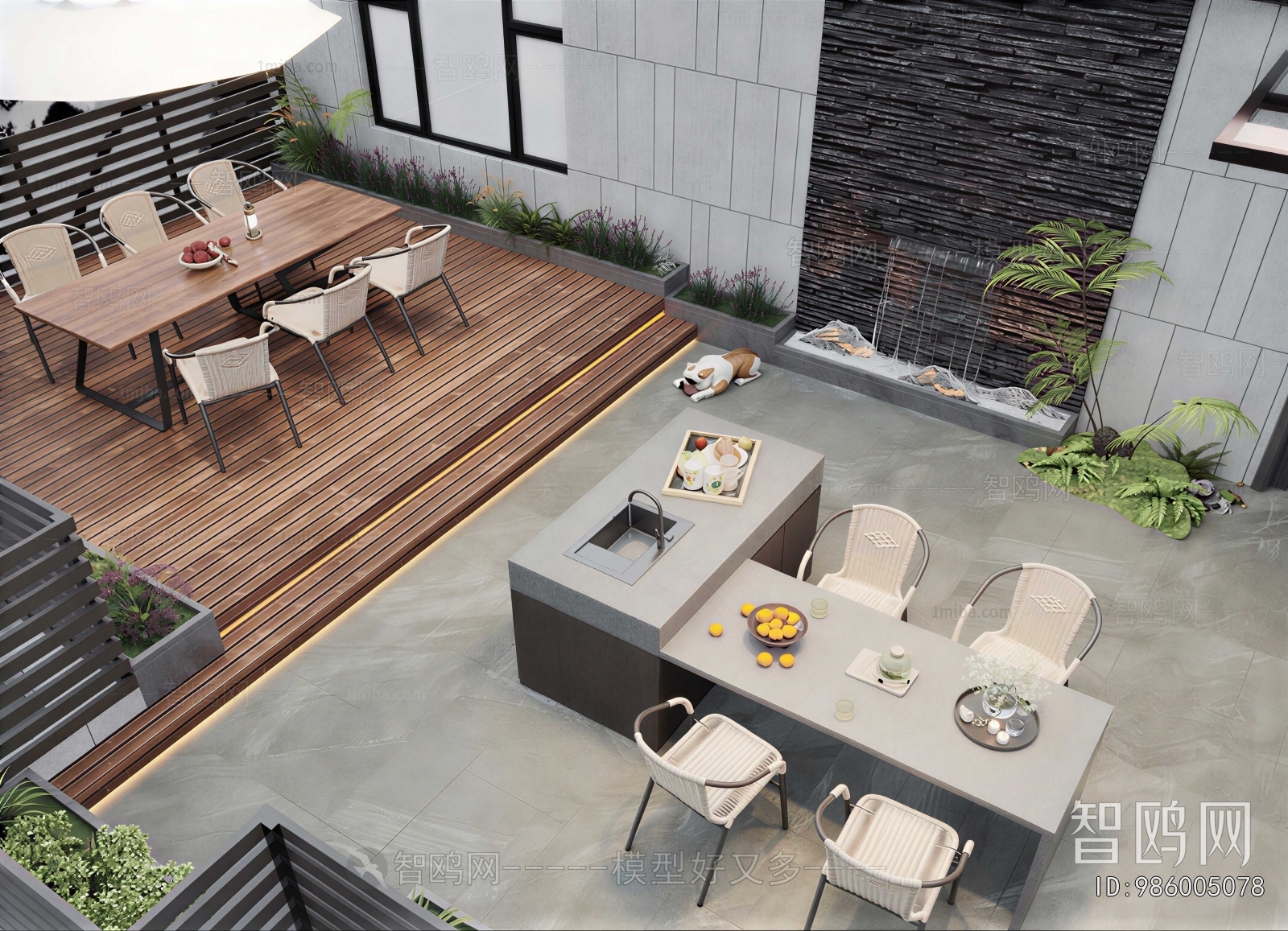 Modern Courtyard/landscape