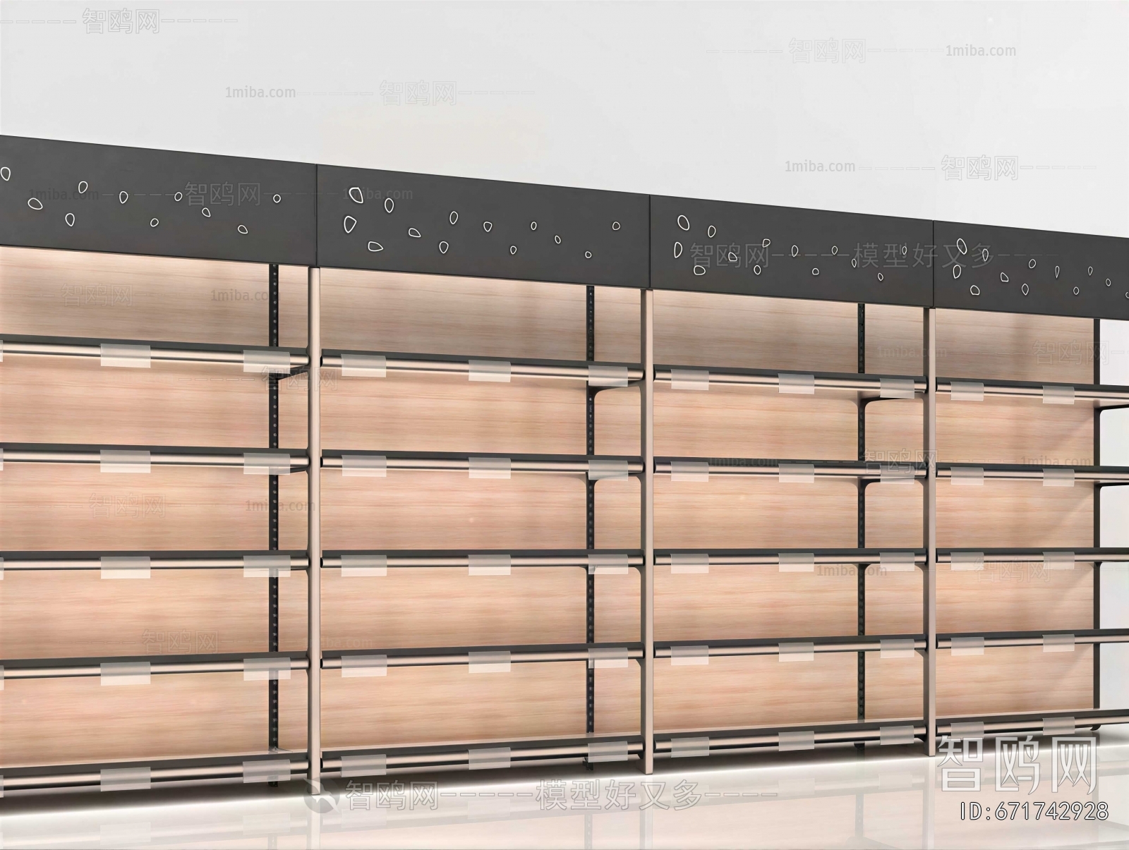 Modern Supermarket Shelf