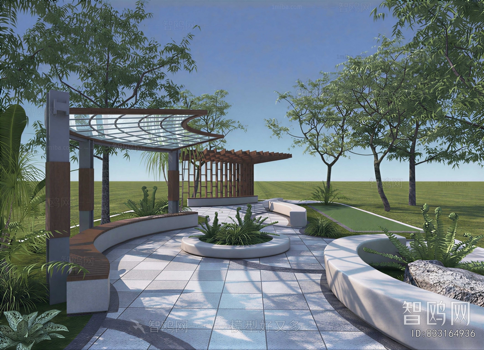 Modern Park Landscape