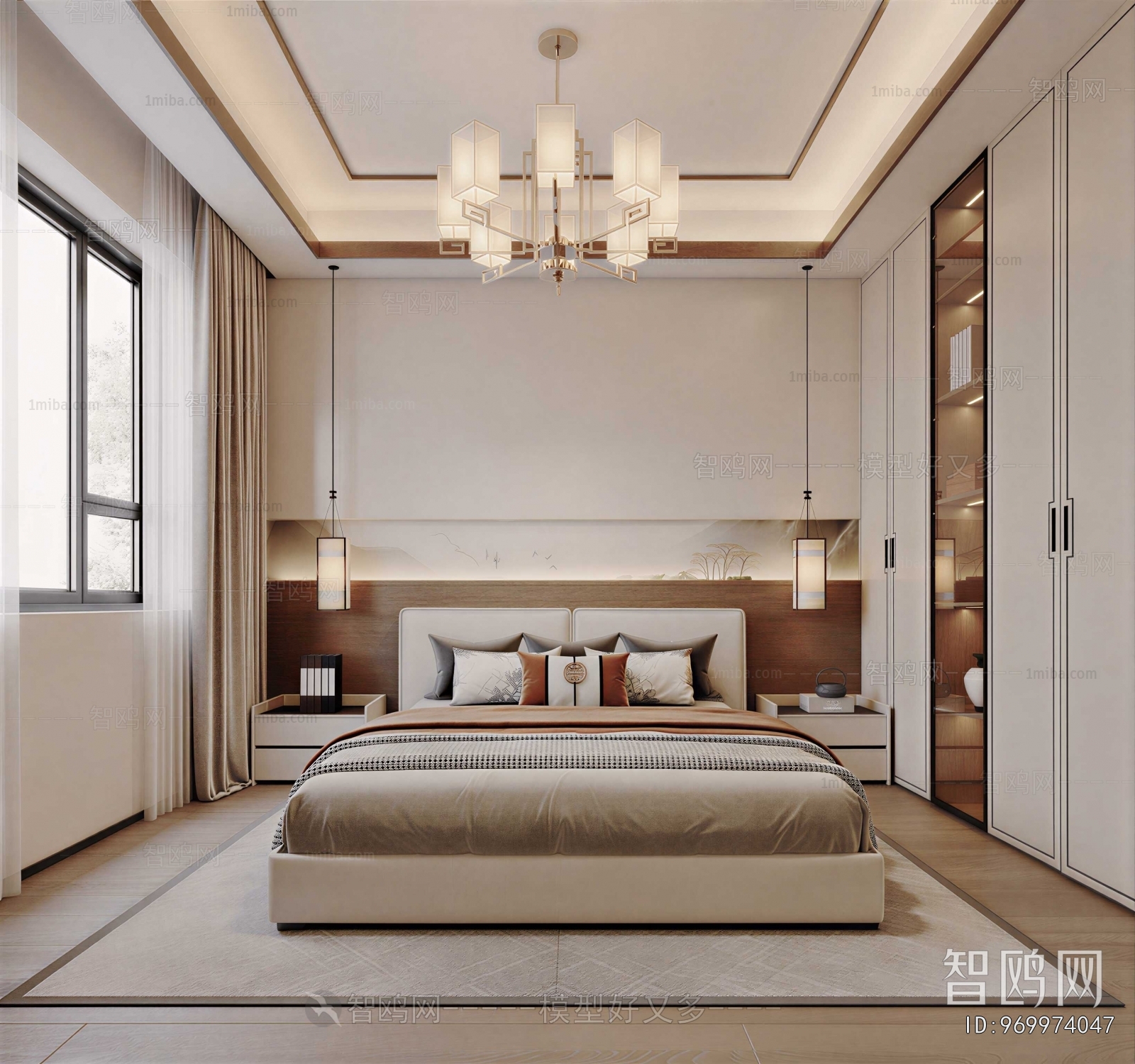 New Chinese Style Bedroom