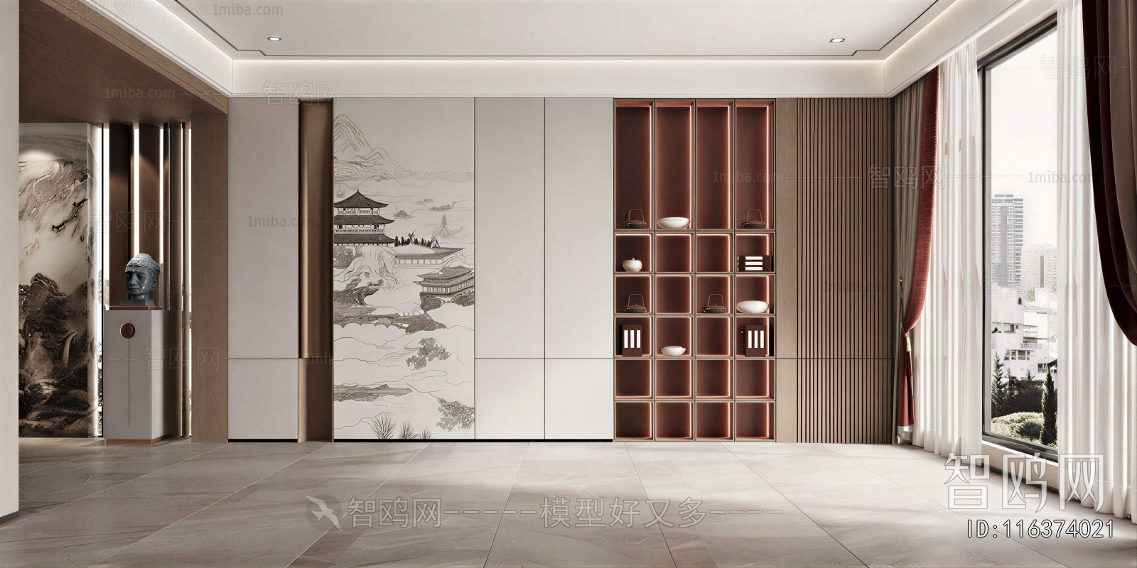 New Chinese Style A Living Room