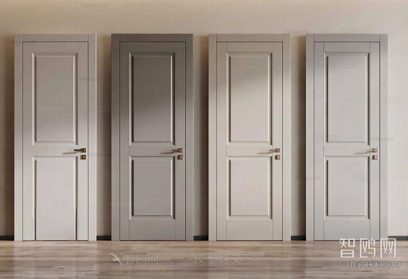 Simple European Style Single Door