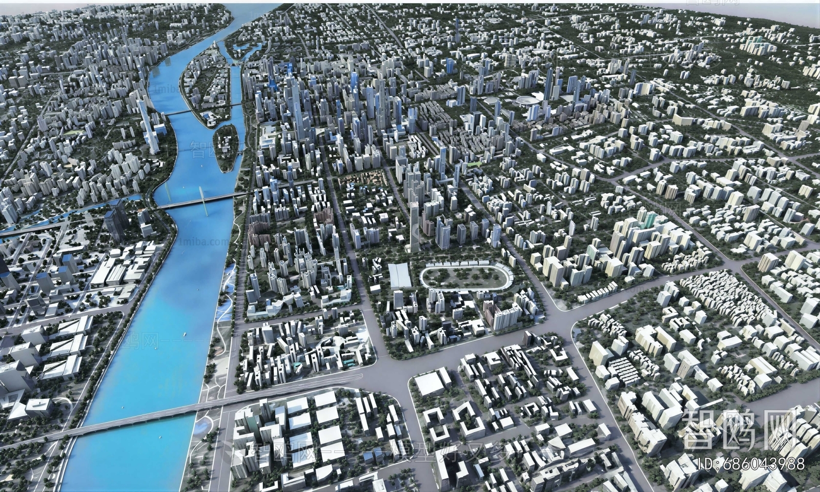 Modern Architectural Bird's-eye View Planning