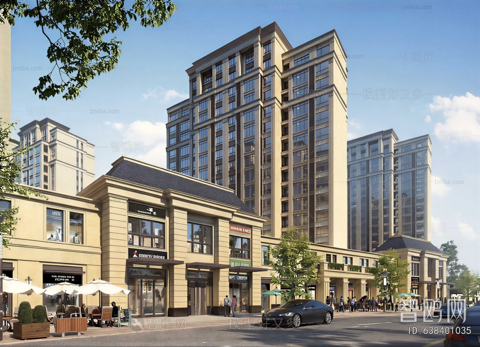 Simple European Style Appearance Of Commercial Building