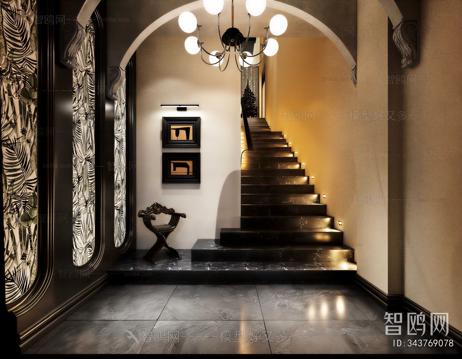 French Style Hallway