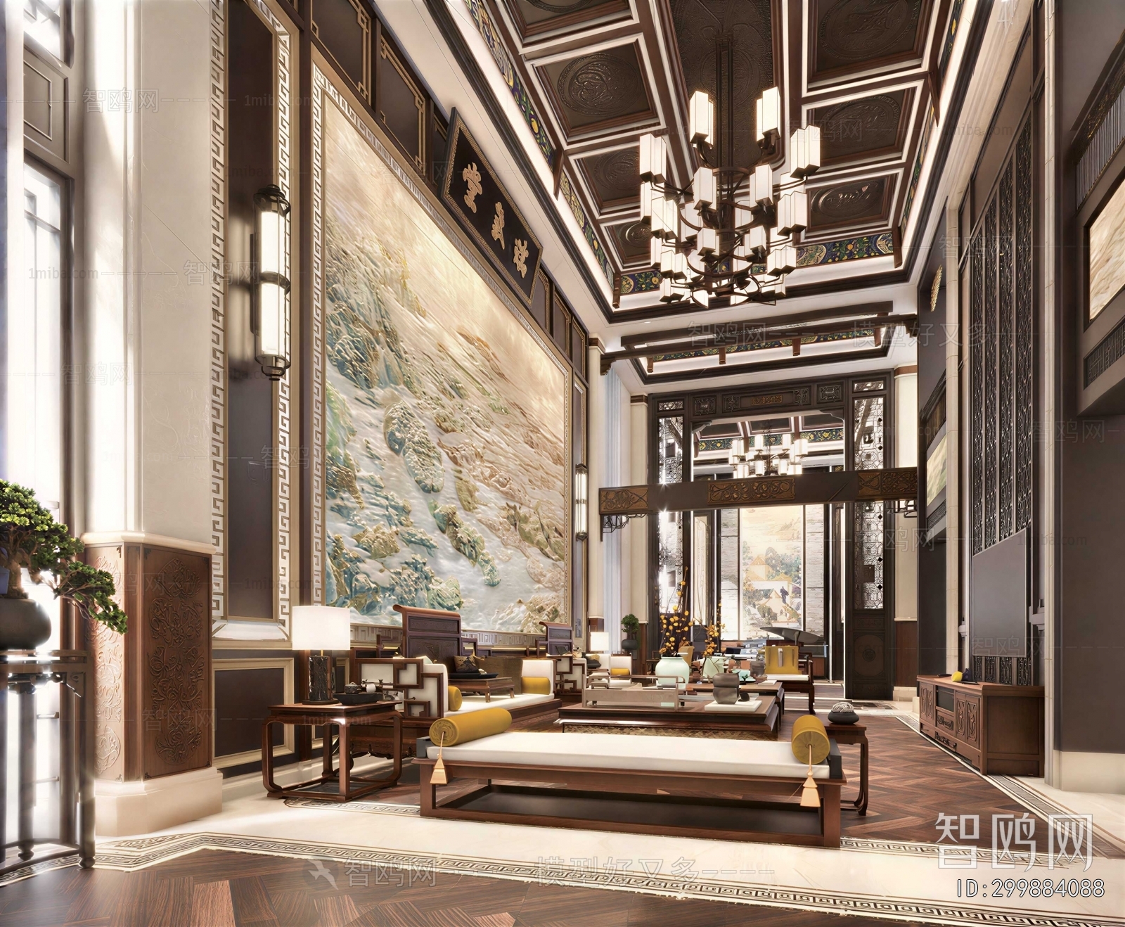 New Chinese Style A Living Room