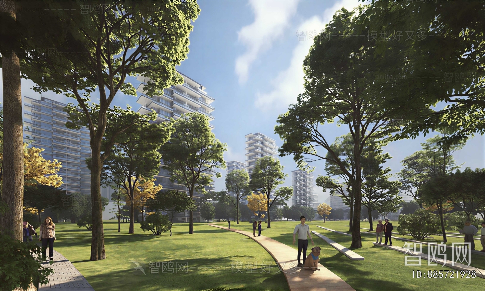 Modern Park Landscape