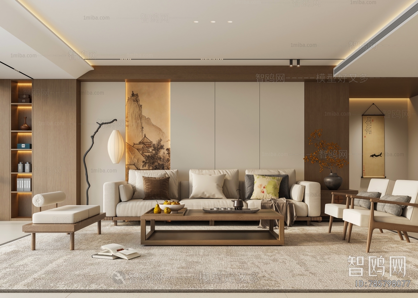 New Chinese Style A Living Room