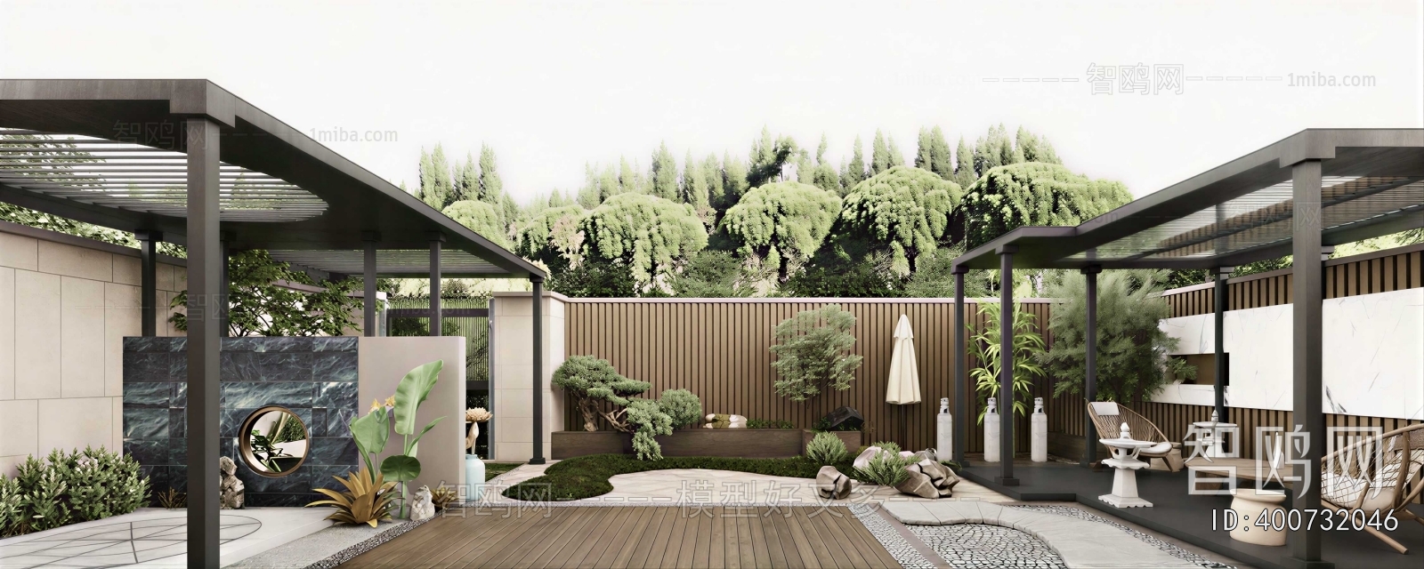 Modern Courtyard/landscape