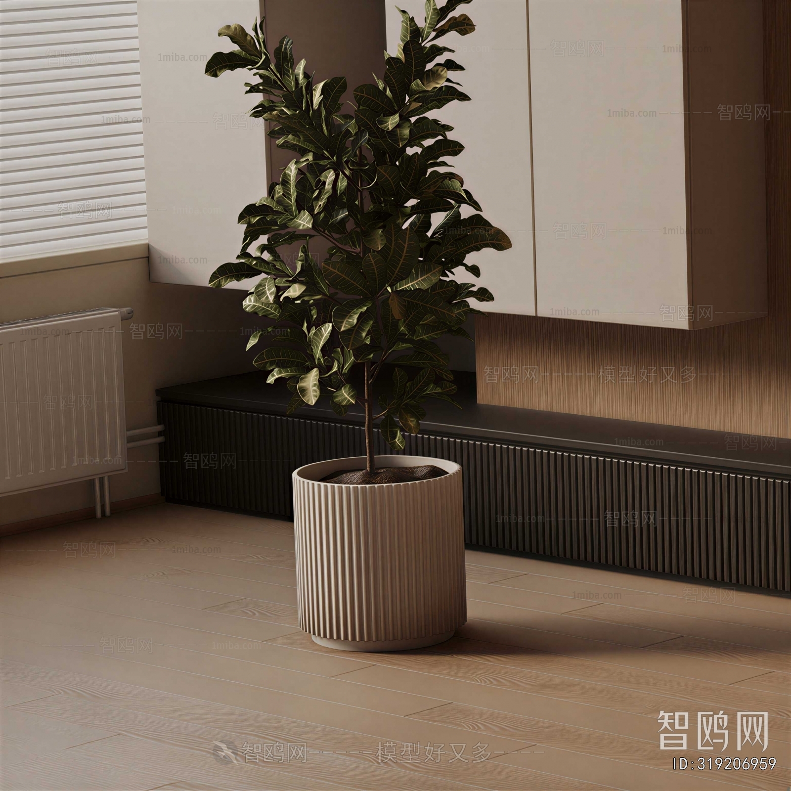 Modern Ground Green Plant Potted Plants