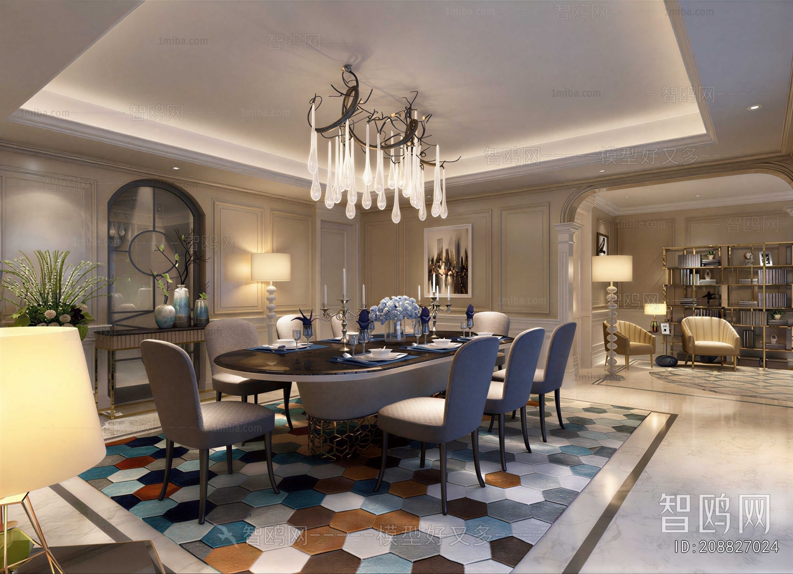 Simple European Style Dining Room