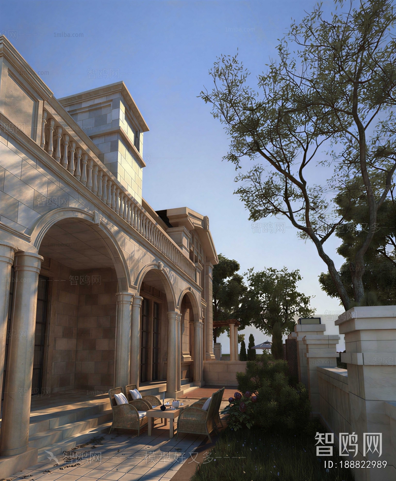 European Style Courtyard/landscape