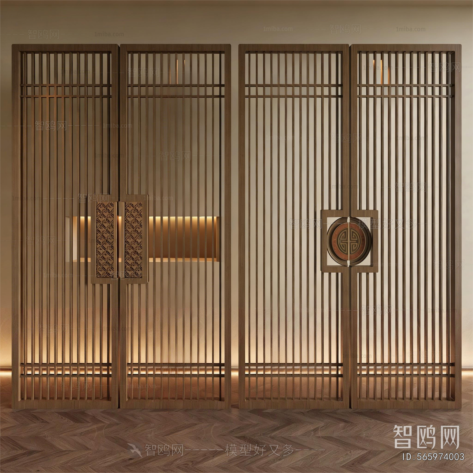 New Chinese Style Double Door