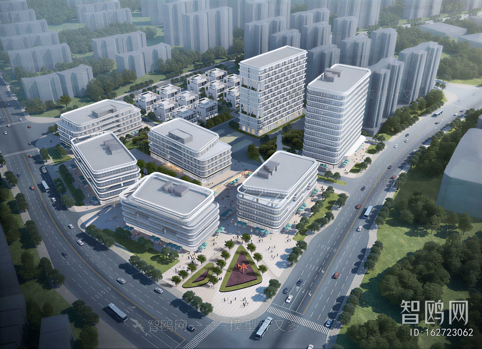 Modern Architectural Bird's-eye View Planning