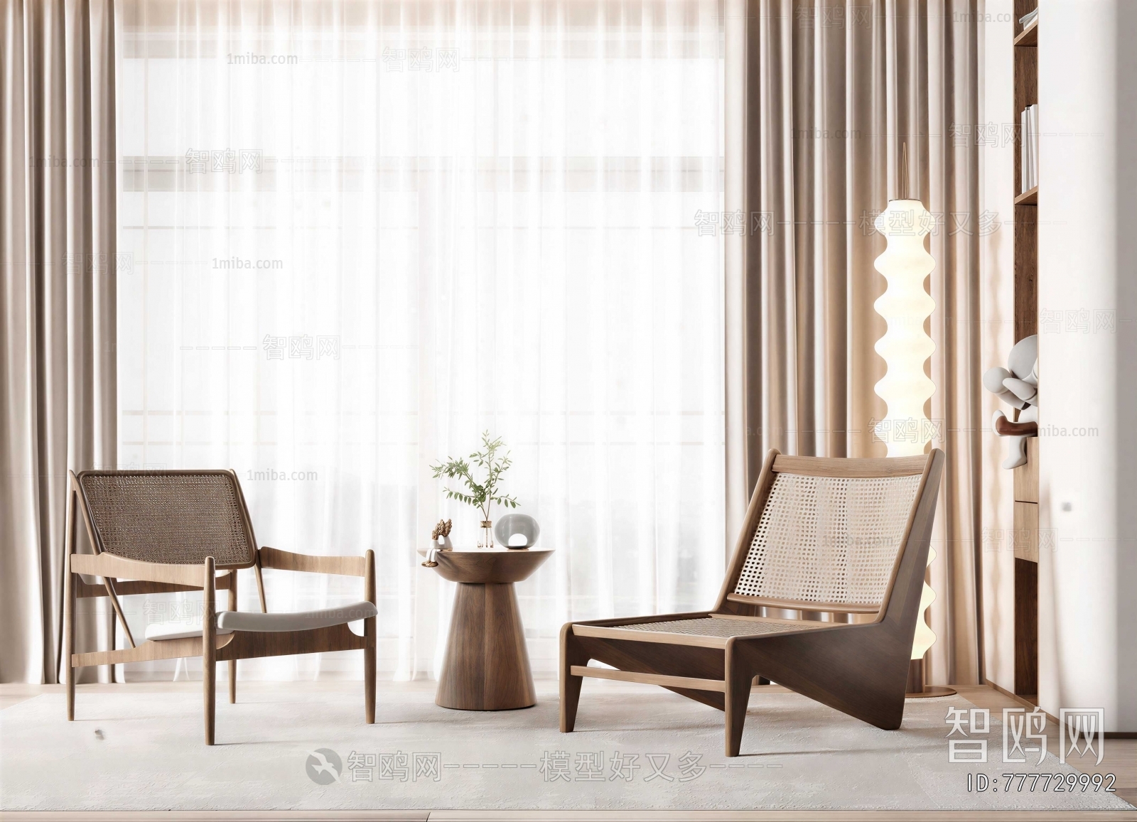 Wabi-sabi Style Lounge Chair