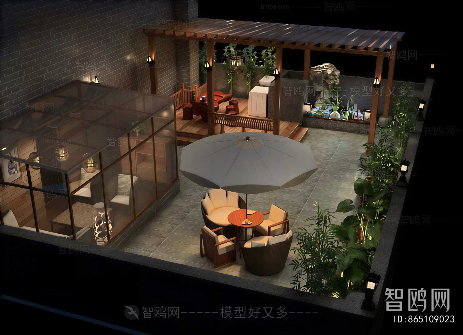 New Chinese Style Courtyard/landscape