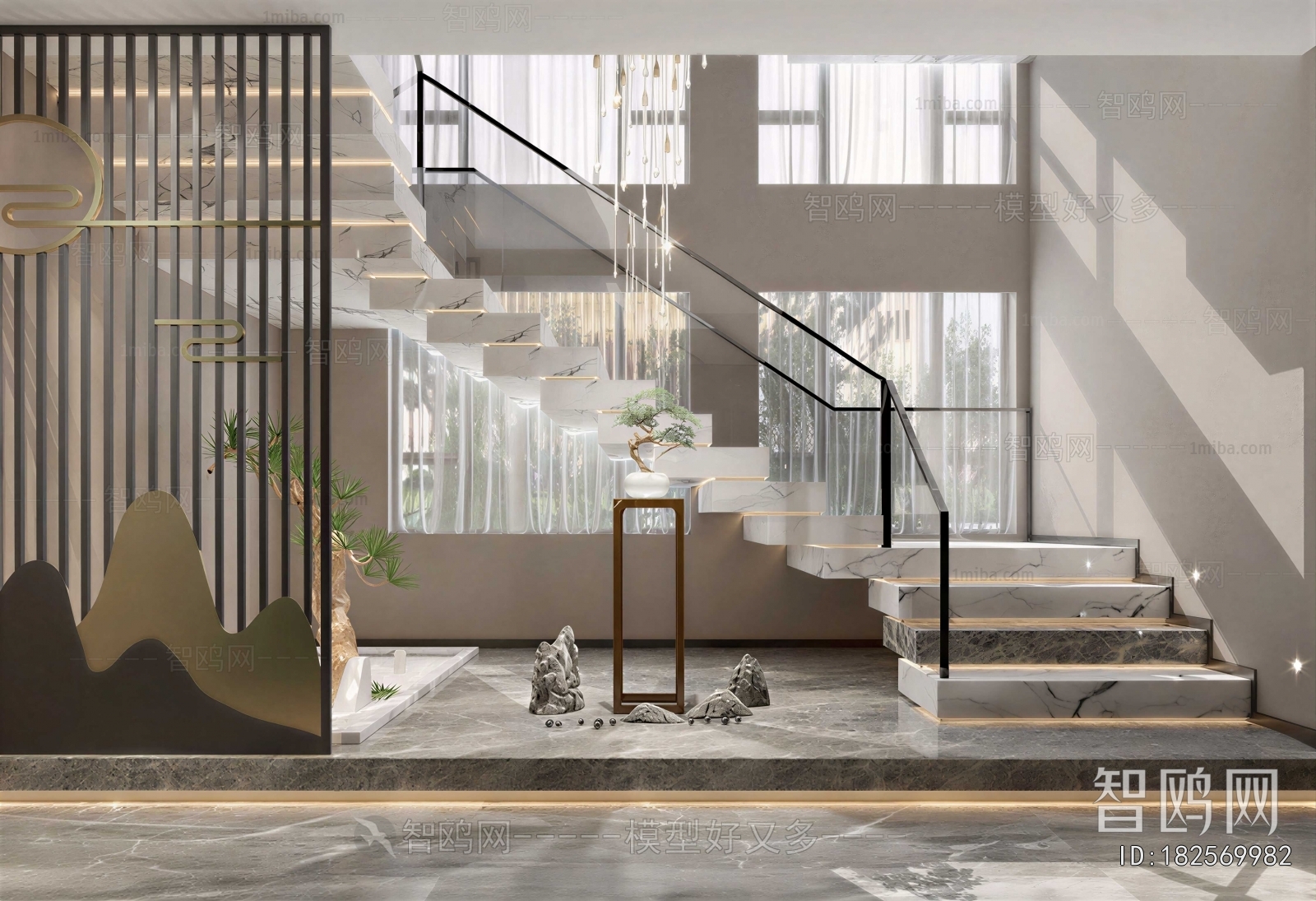 New Chinese Style Stairwell